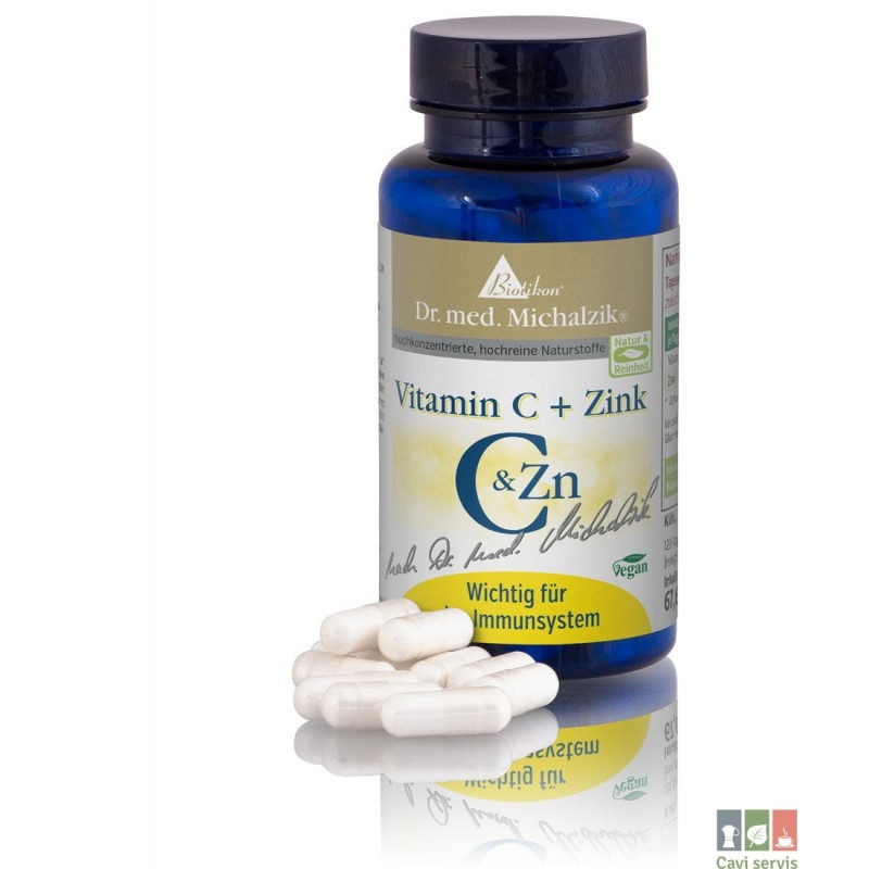 Vitamín C + Zinok vegan 120 kapsúl Vitamín C + Zinok vegan 120 kapsúl